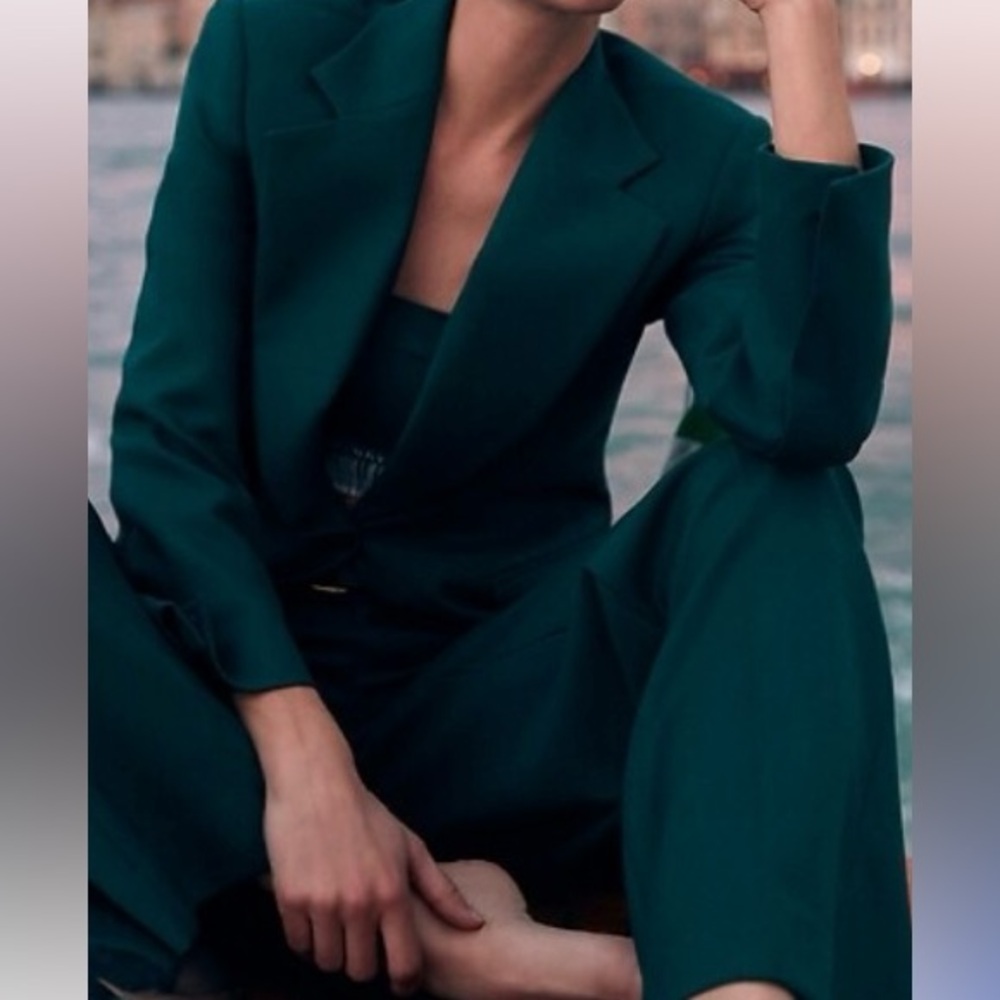 Beautiful emerald green suit pants